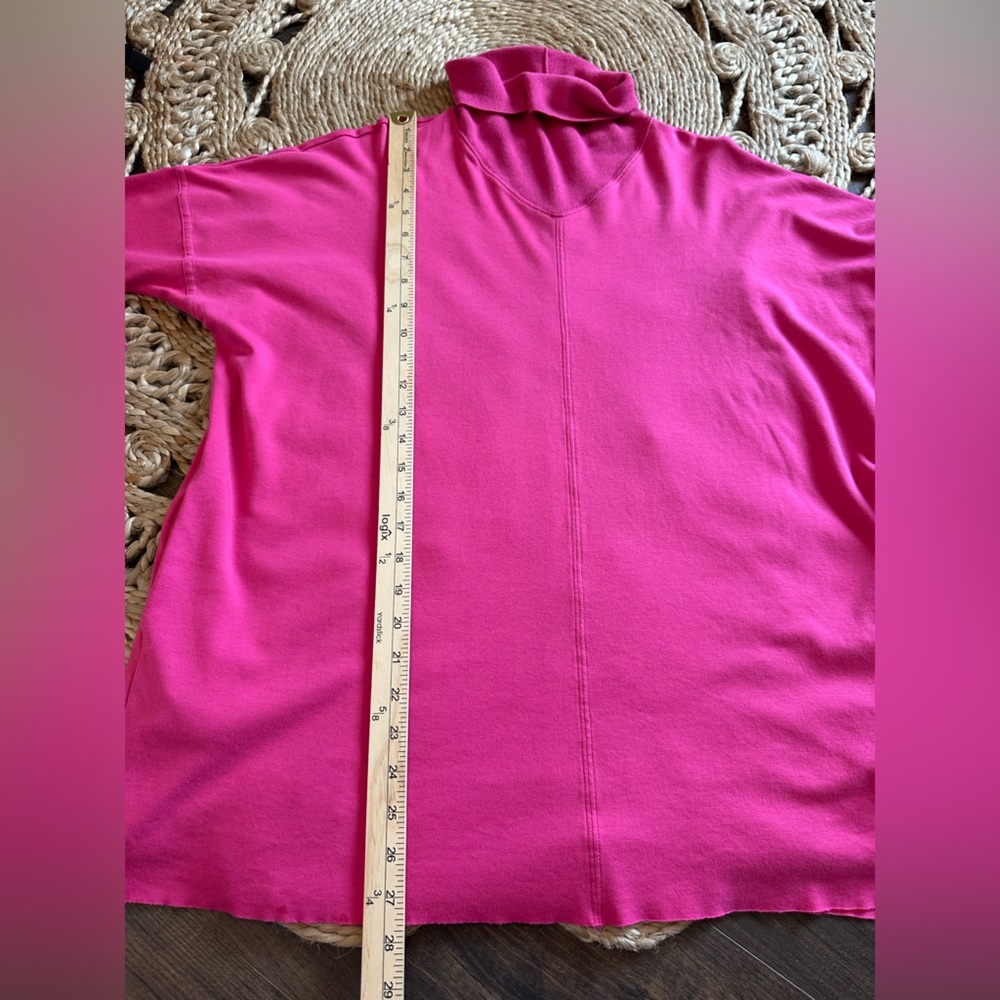 PLANET by Lauren G Women’s Mock Neck Pink Pullover (One Size) - Picture 8 of 10